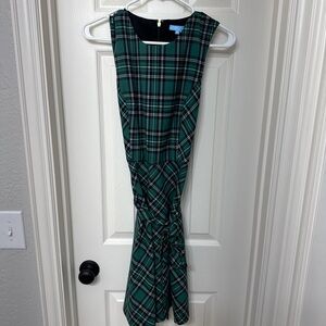 Draper James Blue Ruched Tie Front Sheath Dress